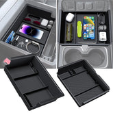 Sinvanho front view installed organizer showing tidy console and quick access benefit
