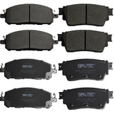 SIPAUTEC front and rear brake pad kit packaging showing compatibility and benefit