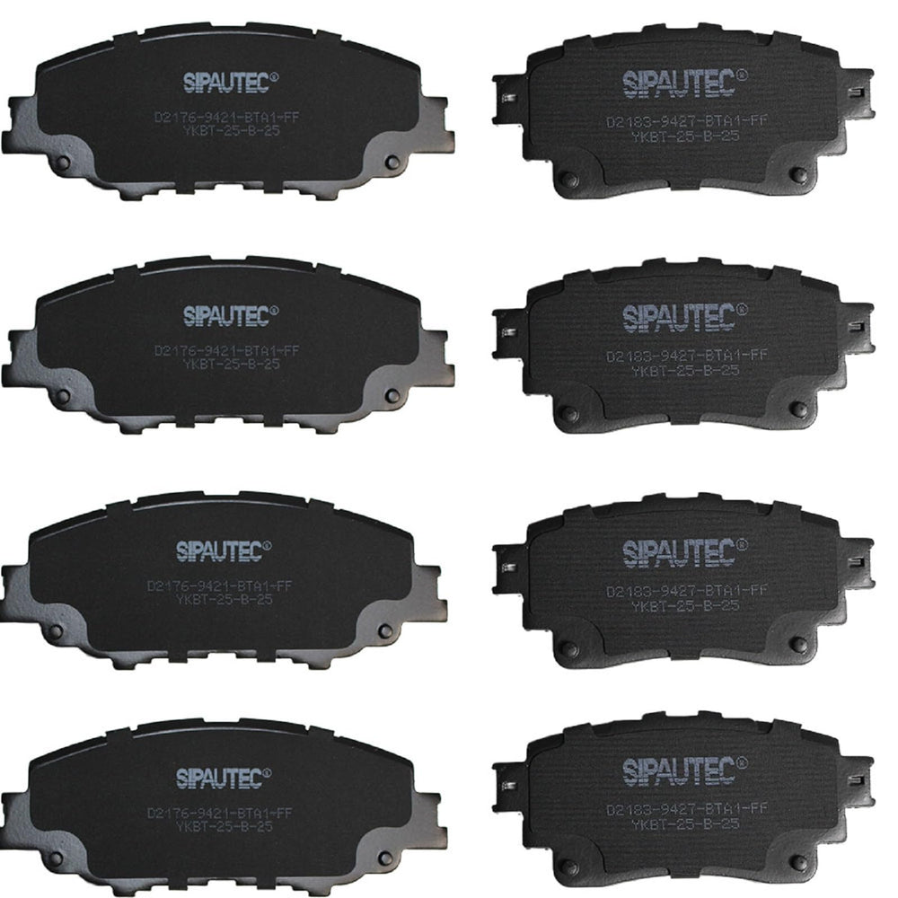 SIPAUTEC front pads packaging showing contents and fitment benefit