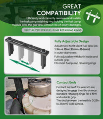 sixcow adjustment screw detail illustrating quick arm span changes for versatility