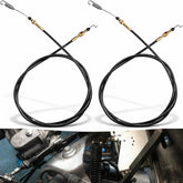 sixcow front view of both shifter cables showing complete kit and fitment benefit