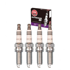 Sixity Auto NGK Ruthenium HX front packaging showing four-plug kit, clear OEM benefit
