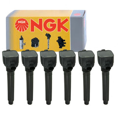 Sixity Auto NGK ignition coils pack front view showing six coils and benefit of complete replacement