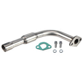 SJVLXHI front view of polished exhaust pipe showing fit and finish benefit