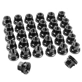SKCOAUTO front view of 32-piece lug nut set showing complete kit and black finish