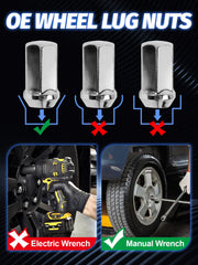 SKCOAUTO lug nuts installed on Silverado wheel demonstrating OEM-style appearance
