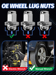 SKCOAUTO lug nut installed on wheel demonstrating proper seating and security