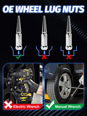 SKCOAUTO socket key placed beside a lug nut, illustrating easy installation benefit