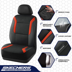 Skechers air-cool mesh detail showing breathable ventilation benefit