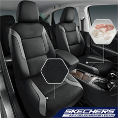 Skechers memory foam texture close-up demonstrating soft supportive cushioning