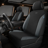 Skechers front seat cover full view showing grey fit and stylish protection