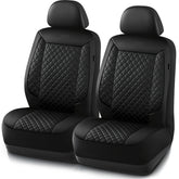 Skechers front seat cover installed showing clean tailored fit and improved cabin look