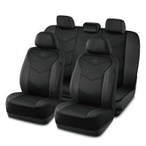 Skechers front seat full set in black showing premium look and comfort