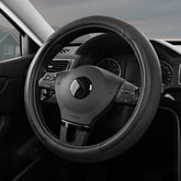 Skechers front view steering wheel cover showing sleek fit and style