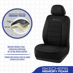 Skechers installed front seat from driver view showing ergonomic benefit