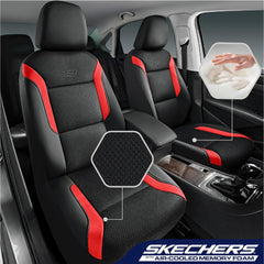 Skechers close-up of memory foam padding showing contouring comfort benefit