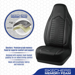 Skechers side airbag stitching close view showing safety-compatible seams
