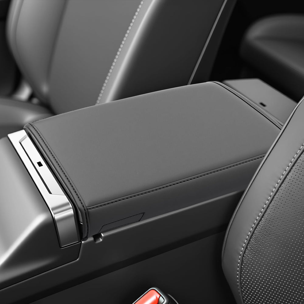 SKTU armrest cover front view showing neat fit and protection