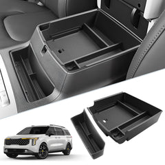 SKTU front view of 2-pack organizer showing clean fit and benefit of tidy storage
