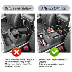 SKTU lower cavity detail storing wallet and cables to maximize console space