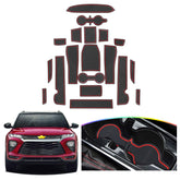 SKTU front door compartment mat in red protecting surfaces and reducing dirt