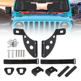 SKTYANTS front view hood-mounted bracket showing secure placement and accessibility
