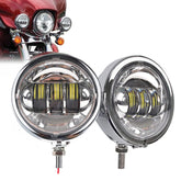 SKTYANTS chrome 4.5-inch front view showing polished finish and LED benefit