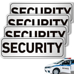 Skyygemm front view of four magnetic security signs showing clear identification benefit