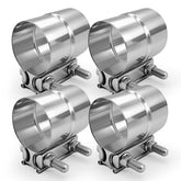 SKYMIRO front view of 2.5 inch clamp showing full band and bolts for secure sealing