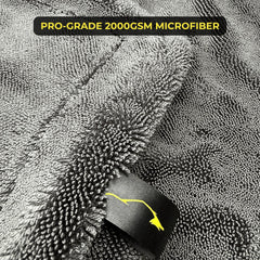 Sleek Dudes closeup of twist-loop fibers revealing high GSM absorbency benefit
