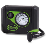 Slime Junior front view showing compact inflator and easy storage benefit