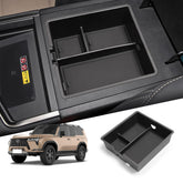 smabee front view of center console tray showing tidy compartments and quick access