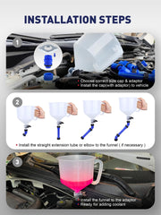 SMART JERRY laid out adaptors and caps demonstrating fit options benefit: broad vehicle compatibility