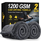 SMINDER two-pack front packaging showing towel size and features for quick selection