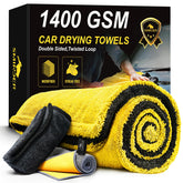 SMINDER XXL towel folded showing size and fast drying benefit