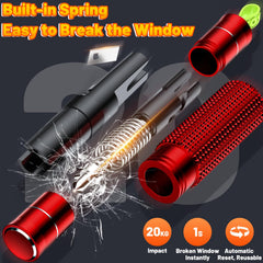 smosun Safehammer seatbelt cutter detail showing hidden U-shaped blade safety