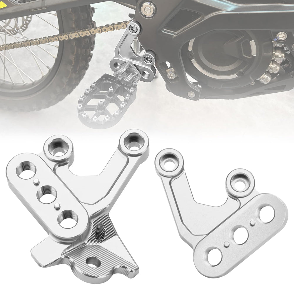 smotrcc front view of bracket showing mounting points and fit for Sur Ron