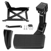 SMTRUILAN front view of retractable rear bed step showing compact design and durability