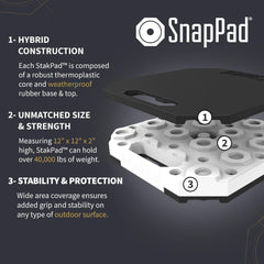 SnapPad stacked configuration demonstrating modular height and safety
