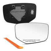 SNEMEEY passenger side mirror front view showing full mirror and housing, improves visibility