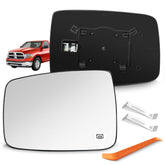 SNEMEEY left mirror front view showing chrome finish and clear reflection for improved visibility