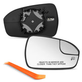 SNEMEEY passenger mirror front view showing clean OE-style fit and clear sightline