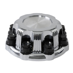 snobli front view chrome center cap showing polished appearance and OEM match
