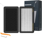 SNOWOOW front packaging for Tesla Model 3/Y showing included two-pack benefits