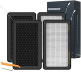 SNOWOOW front view of filter showing fit and clean design benefit
