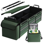 Snuopfy front view open showing roomy 115L capacity and compartments for organized storage