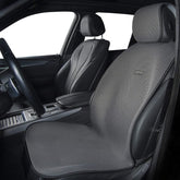 Sojoy front seat cover front view showing full protection and sleek black look