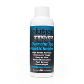 Solution Finish front bottle showing clear label and compact 4oz size, useful for easy storage