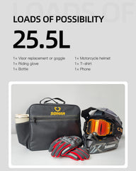 SOMANGEAR side mesh pocket detail organizing cords and small items