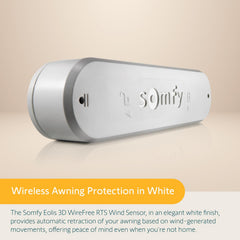 somfy Eolis 3D close-up of sensor detail highlighting durable construction and clear motion ports